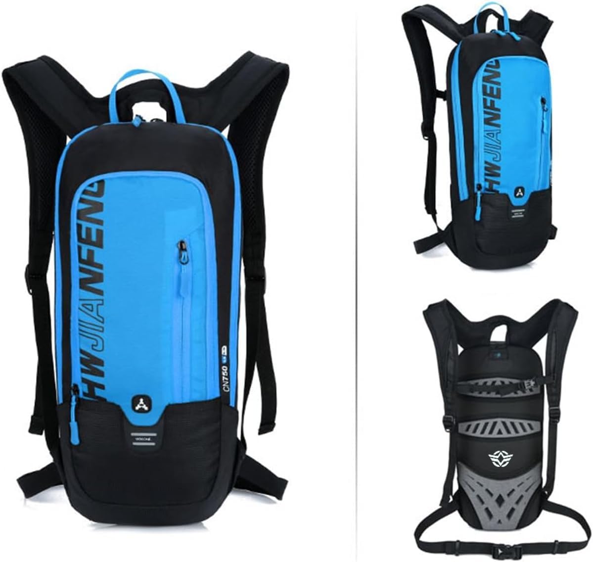 WINDCHASER Cycling Backpack, 10L Bicycle Backpack Waterproof Breathable Bag for Outdoor Travel Hiking Climbing Biking Running Skiing (Black)