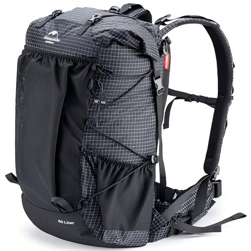 Naturehike Rock-40L/60L+5L Internal Frame Hiking backpacking backpack, Camping Waterproof Bag, Ultralight Outdoor Daypack with Rain Cover for Hiking, Backpacking,Camping Survival(60+5L(updated))