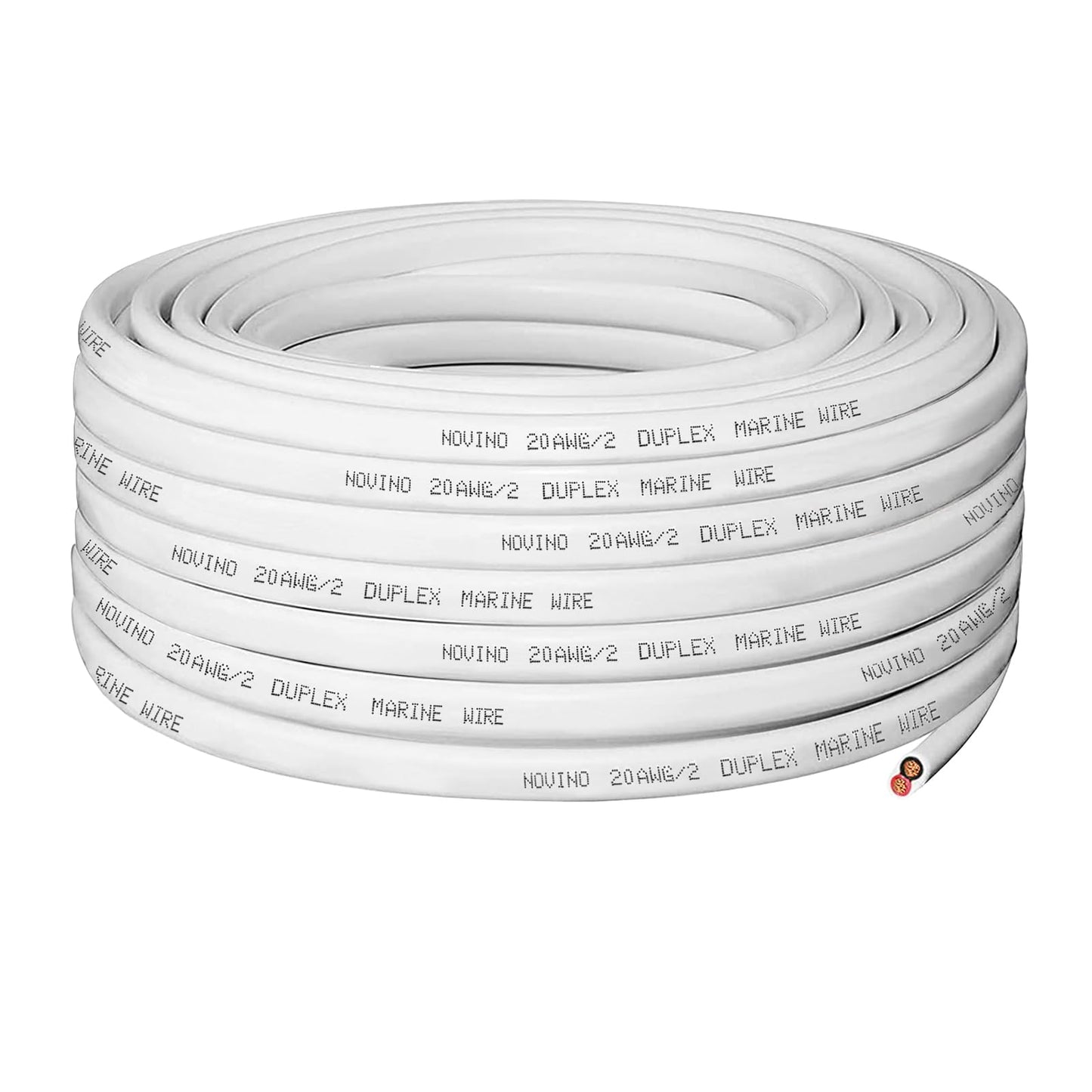 20 Gauge Marine Wire,20 AWG 50ft Duplex Marine Grade Wire Tinned Copper Heavy Duty Sheathed Cable for Boat/Automotive/RV/Camper/Trailer Outdoor Use