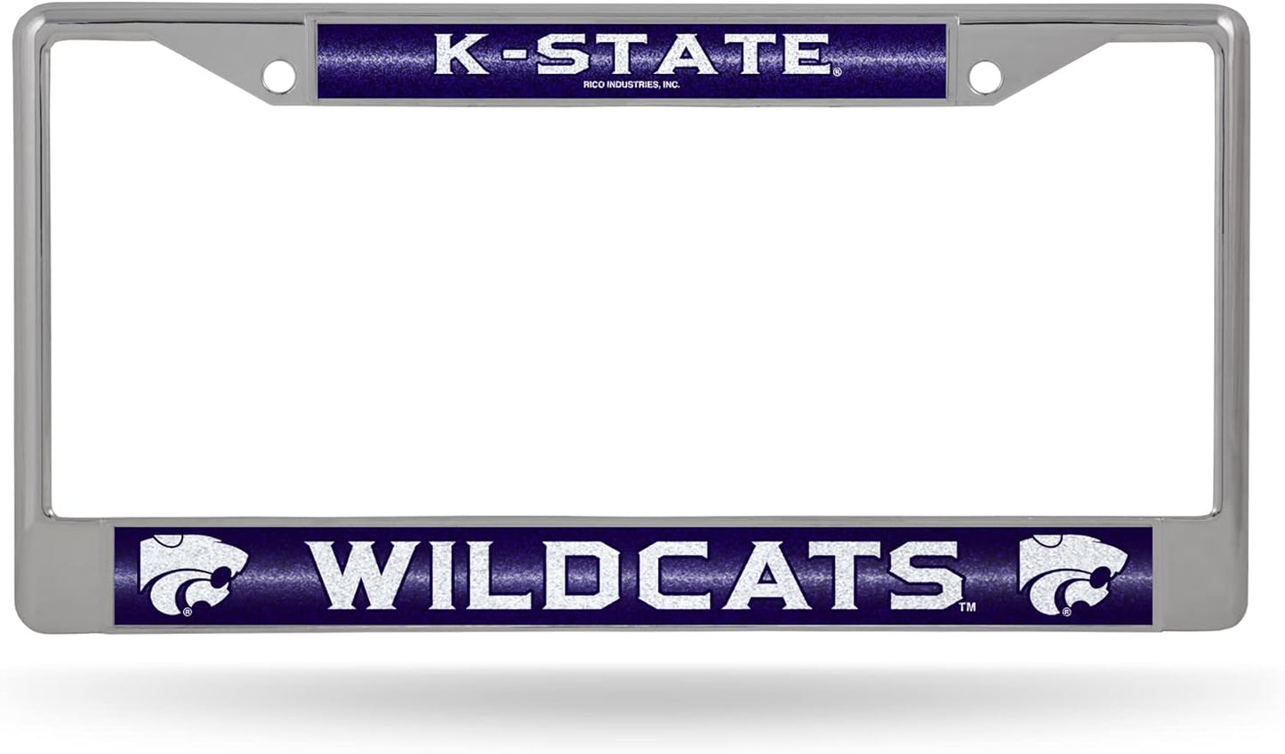 Rico Industries NCAA 12" x 6" Silver Bling Chrome Car/Truck/SUV Auto Accessory