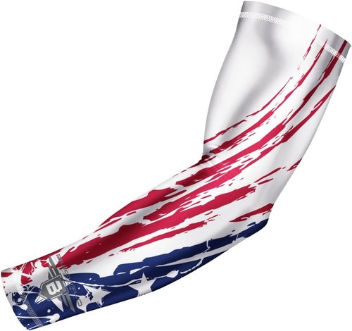 Bucwild Sports Flag Compression Arm Sleeve - Perfect for Baseball Basketball Football - Youth & Adult Sizes