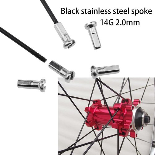 AYLIFU 12 PCS 14G Bicycle Stainless Steel Spoke 260mm Mountain Bike/Road Bike Spoke Belt 12mm Spoke Cap is Suitable for Most Bikes