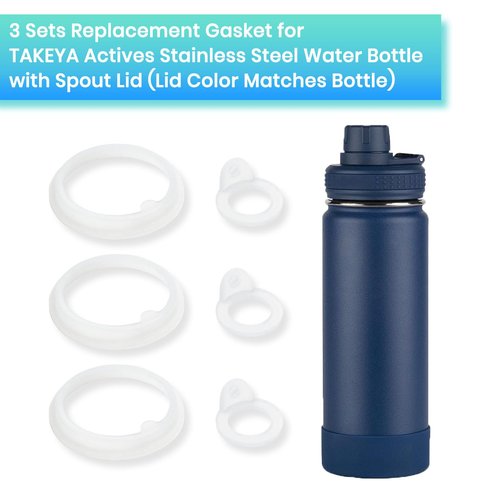 BOSORIO 6pcs Gaskets Compatible with TAKEYA Actives 18oz 22oz 24oz 32oz 40oz Water Bottle, Replacement Rubber Seal Part for Spout Lid(Not for TAKEYA Originals)