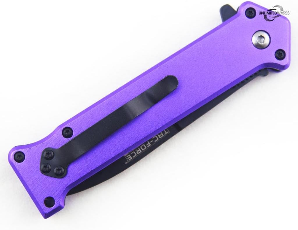 Unlimited Wares Joker "Why So Serious?" Purple Assisted Opening Folding Knife 4.5-Inch Closed