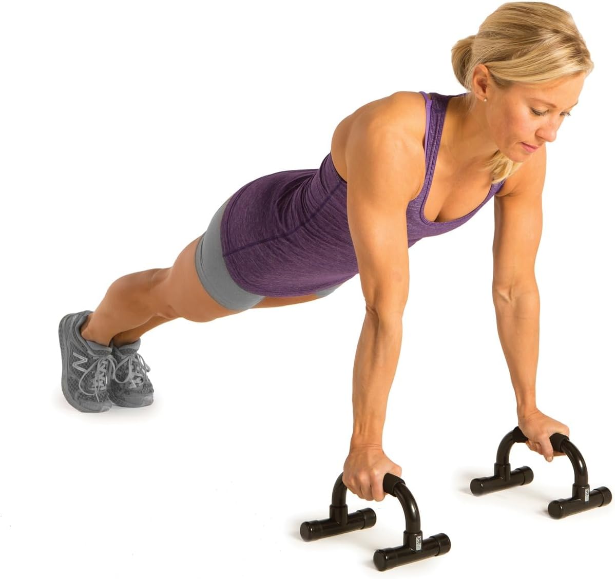 Portable, Comfortable Push Up Bars - GoFit Workout Stands with Ergonamic Handles for Floor Workouts,Black
