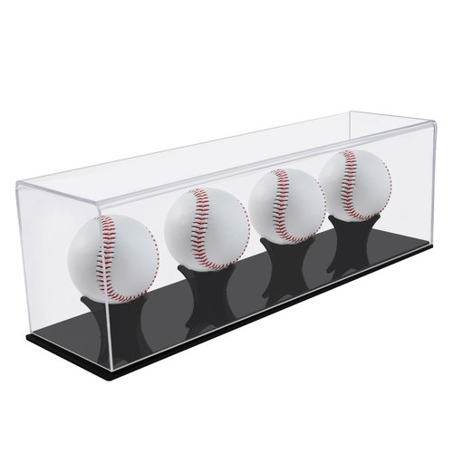 Baseball Display Case, Acrylic Baseball Case for Display, UV Protected Baseball Display Cube, Autographed Baseball Clear Display Case -4pack for Official Size Ball