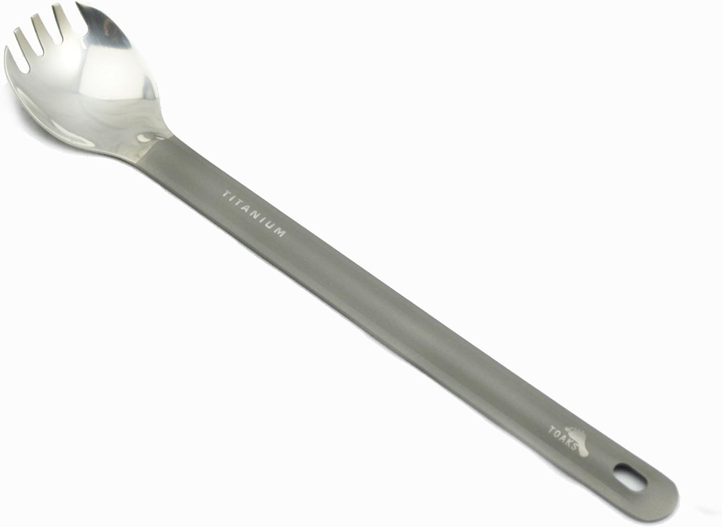 TOAKS Titanium Long Handle Spork with Polished Bowl