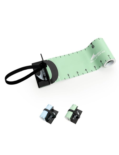 BLUEWING 60"" Fishing Ruler Portable Roll Up Fishing Ruler Folding Fish Measuring Tape with Bump Board Waterproof Fishing Measurement Tool, Green - 60in