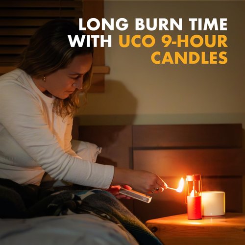 UCO Original Candle Lantern Value Pack with 3 Candles and Storage Bag, Original Size, Powder Coated, Volcano