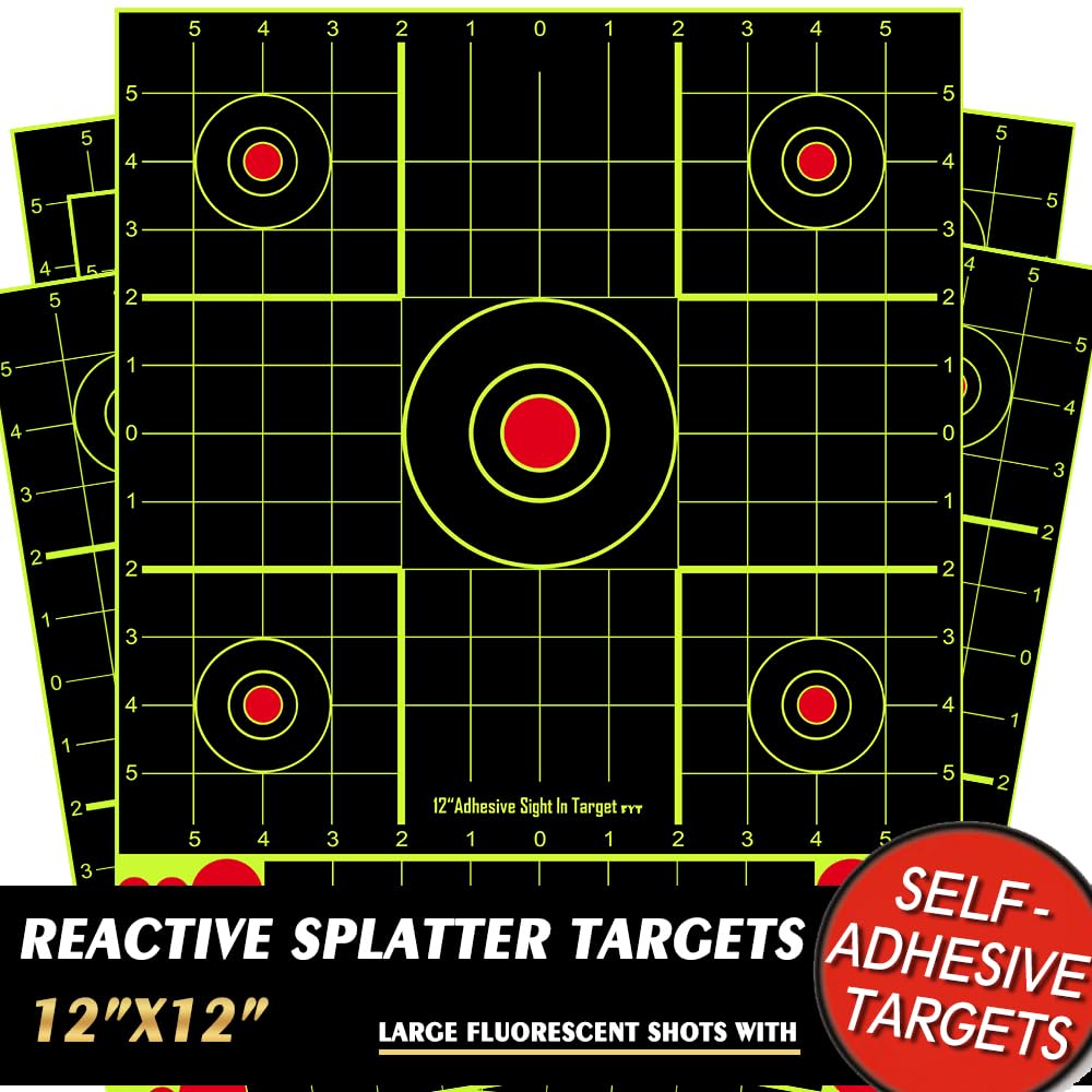 Atflbox 12 inch Pellet Trap Box Target and 25pcs 12''x13'' Splatter Paper Shooting Targets