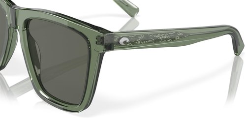 Costa Man Sunglasses Olive Frame, Gray Lenses, 54MM