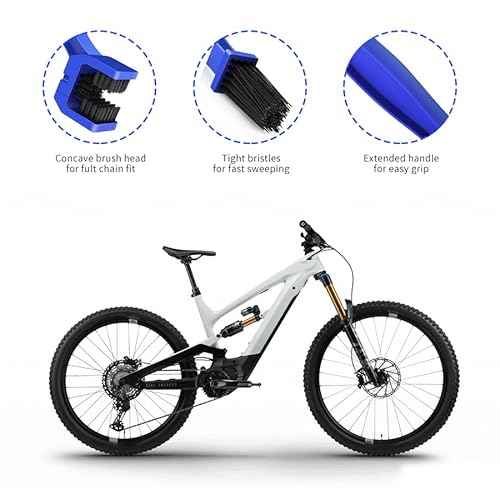 2 PCS Bike or Motorcycle Chain Washer,Grunge Brush Chain Degreaser for Bicycle Motorcycle Chain Brush, Universal Bicycle Chain Cleaning Brush Tool for Mountain Bike Heavy Duty Motorcycle £¬(Blue£¬Black)