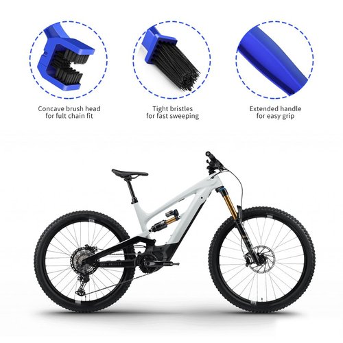 QUANFULTEC MotorcycleBicycle Chain Cleaner and Gear Cleaning Tool - Bike Maintenance Cleaning Brush for Chain and Gear Kit，Motorcycle Washer Cleaner Brush Tools