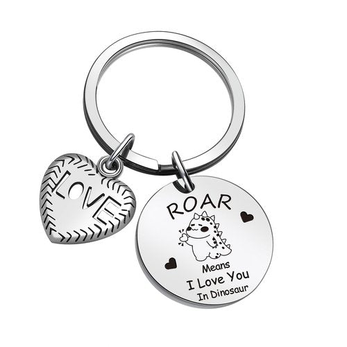 ZQEOU Dinosaur Gifts Dinosaur Stuff Dinosaur Lover Jewelry Dinosaur Charm Gift For Daughter Keychain Dino Keychain Dinosaur Party Favors Keychain Dinosaur Accessories Dinosaur Couple Gift