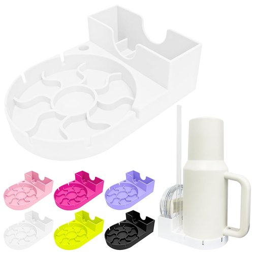 WORBSS Silicone Drying Rack for Stanley Cup 20 30 40oz Tumbler for Hydro Flask for Simple Modern Trek, Drain Rack Accessories for Water Bottles Tumblers Cups Mugs Glasses ,or Straw and Cup Lid