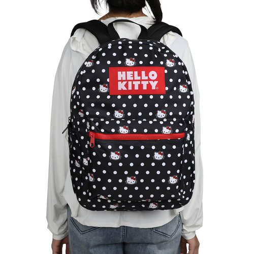 Bioworld Hello Kitty Head and Polka Dots AOP Travel Backpack