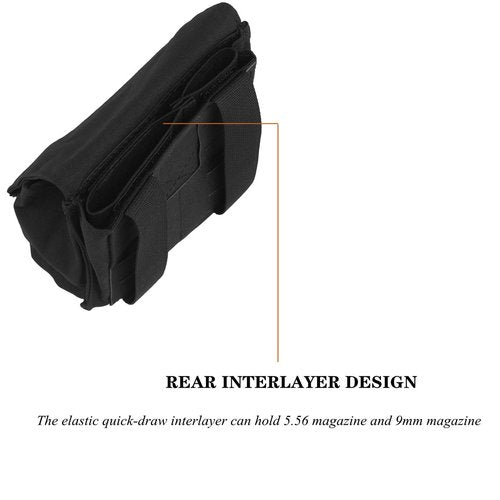 Tactical Utility Pouch Multipurpose Outdoor Molle Dump Pouch Storage Solution for Camping, Hiking, and Tactical Gear, Durable and Versatile Organizer Bag (Black)