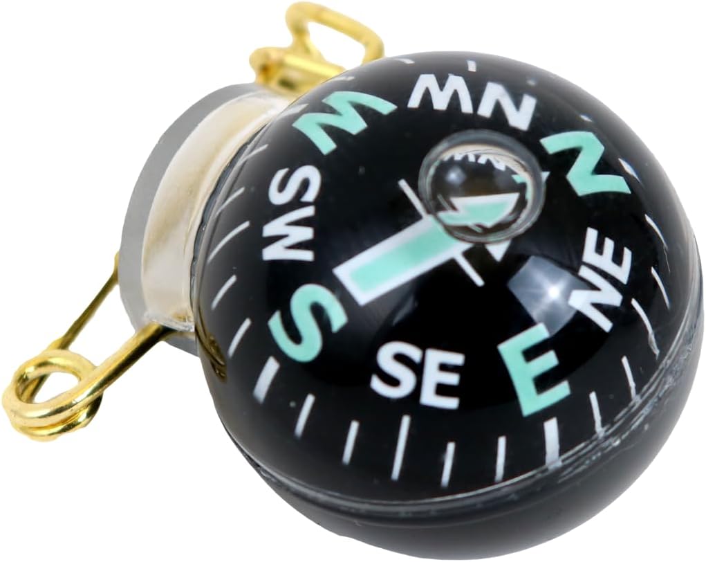 Coghlan's Pin-On Compass for Outdoor Navigation, Compact and Lightweight Directional Tool for Hiking, Camping, Backpacking, and Survival, Hands-Free Portable Design with Durable Metal Pin
