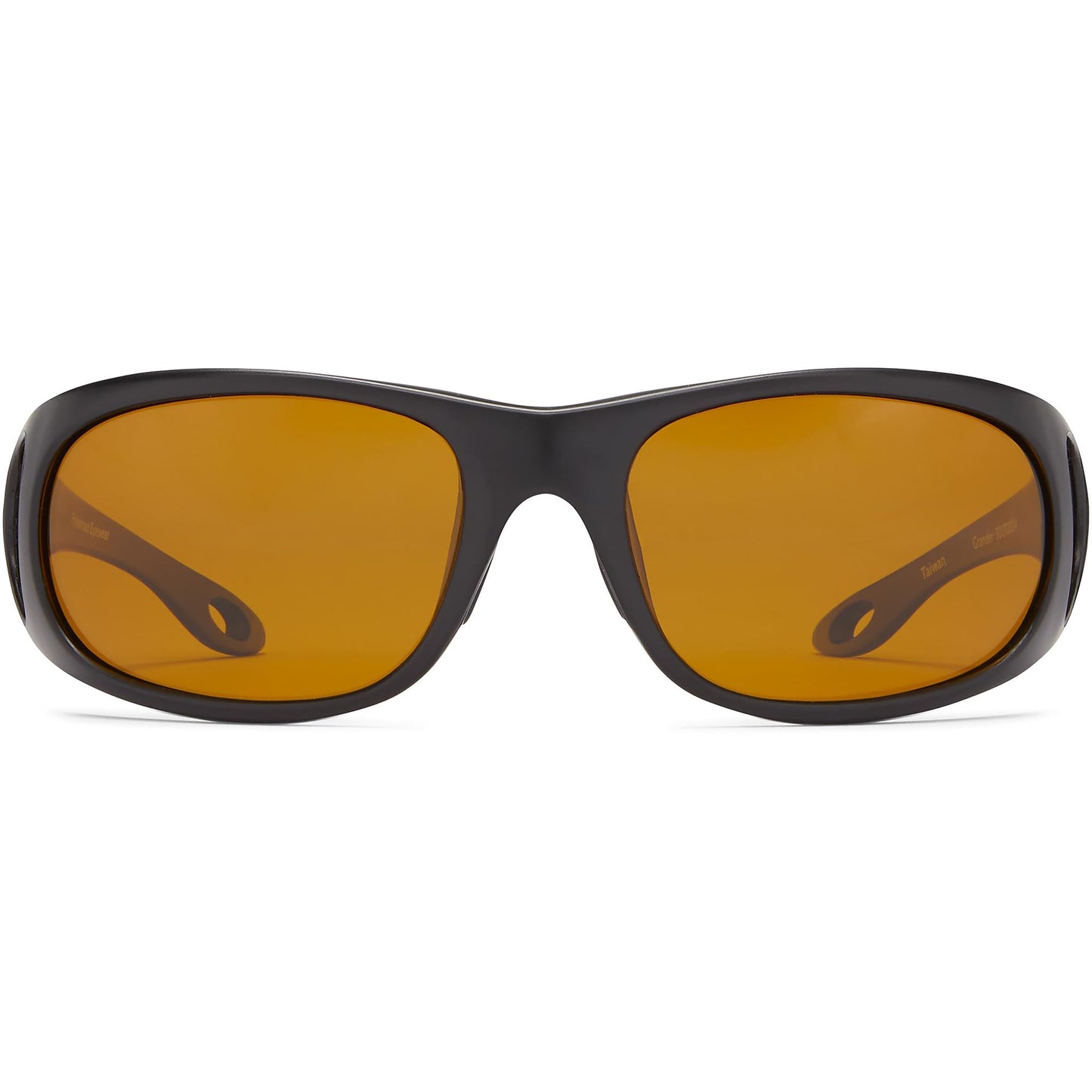 Fisherman Eyewear Men's Grander Polarized Rectangular Sunglasses, Black, 37mm,58mm,140mm