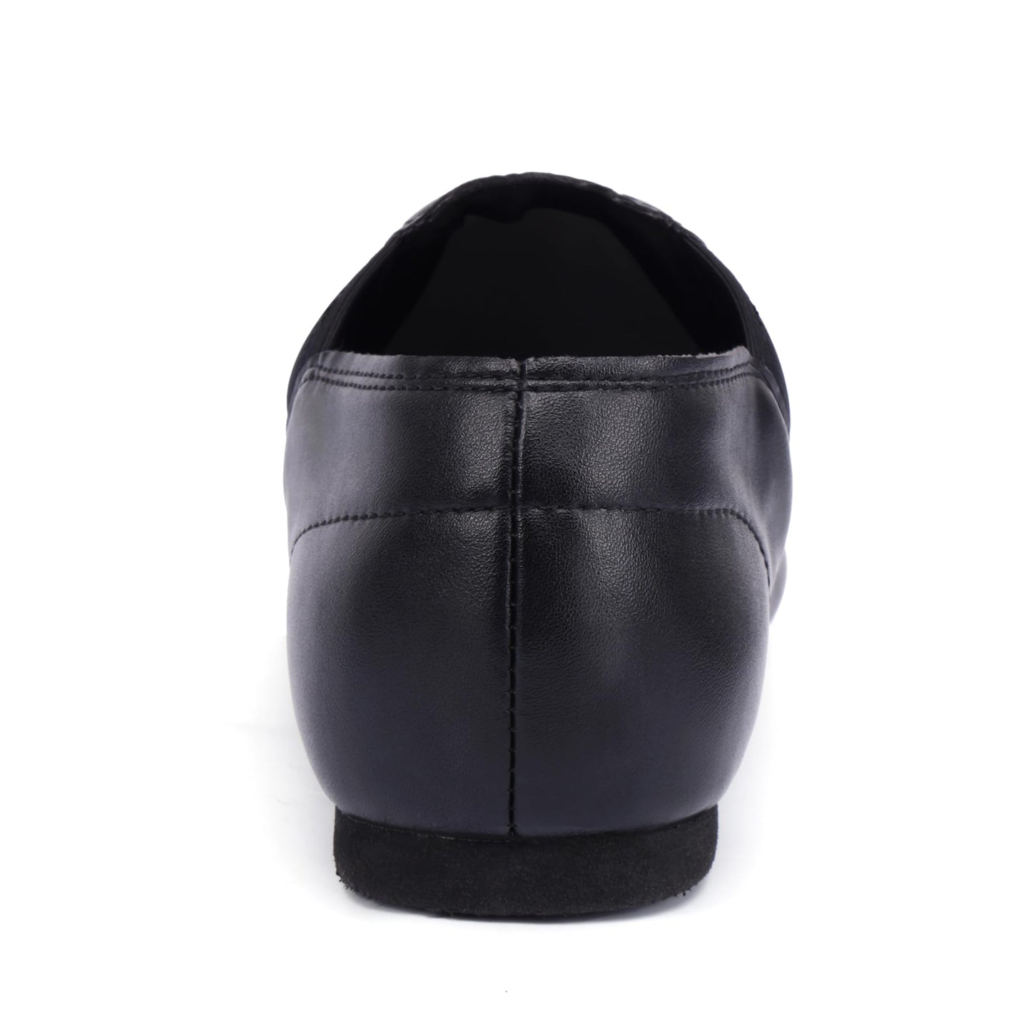 Linodes Unisex 006 PU Leather Upper Slip-on Jazz Shoe for Women and Men's Dance Shoes-Black 8M