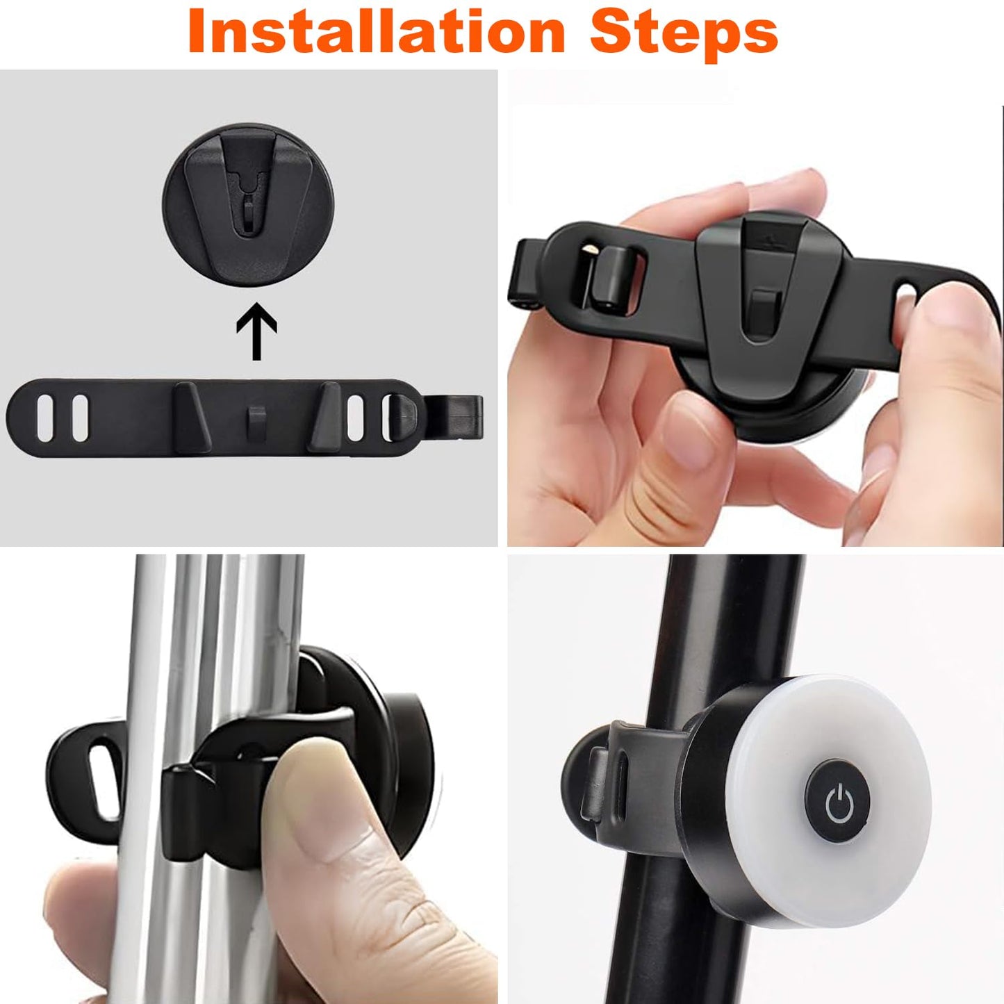 AaiLucky Bike Tail Light, LED Bicycle Rear Light for Night Riding, Rechargeable Helmet Warning Light, Adults Kids Cycling Scooter Accessories, 5 Lighting Mode & 56H Running Time, Waterproof