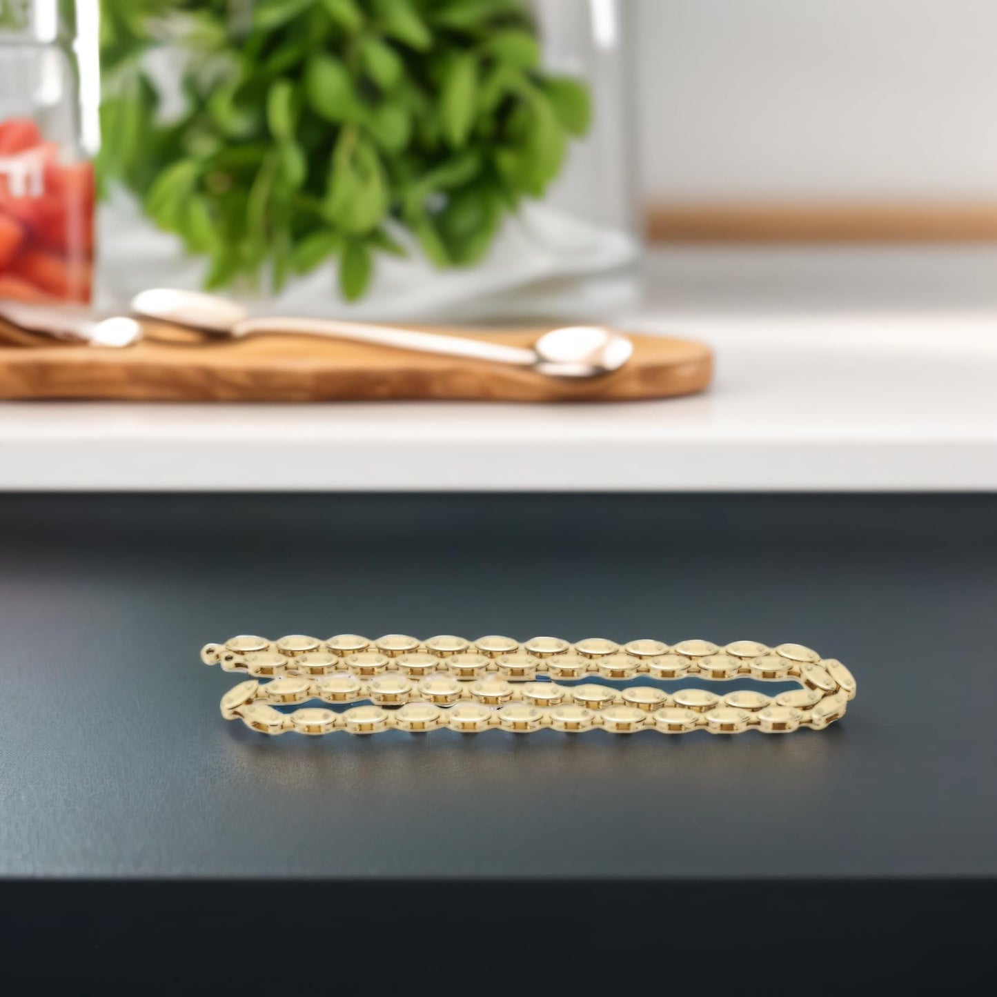 JAOCDOEN Olive Chain High Strength Single Speed 100 Link Gold Chain for Fixed Gear BMX