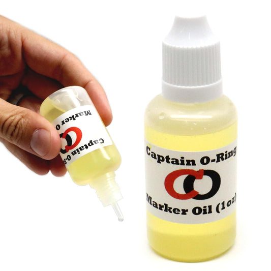 Paintball Marker Oil Lube (1oz, 30cc) by Captain O-Ring - Dropper Oil Lubricant for Paintball Markers and Air Guns