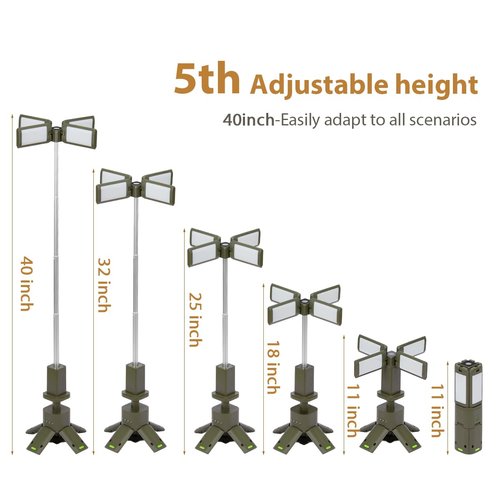 IPARTS EXPERT Telescopic Camping Lights Rechargeable 14000 mAh Rechargeable Magnetic Camping Lights,Telescopic Camping Lantern IPX5 Waterproof Flashlights, Outdoor Lights for Camping,Hiking