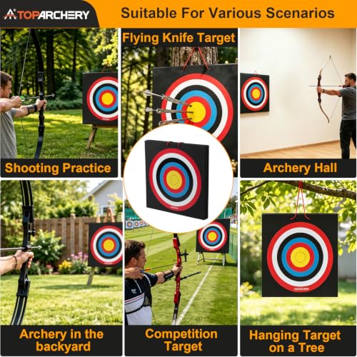 New Vision Foam Archery Target 20 Inch High-Density Block for Backyard & Knife Practice