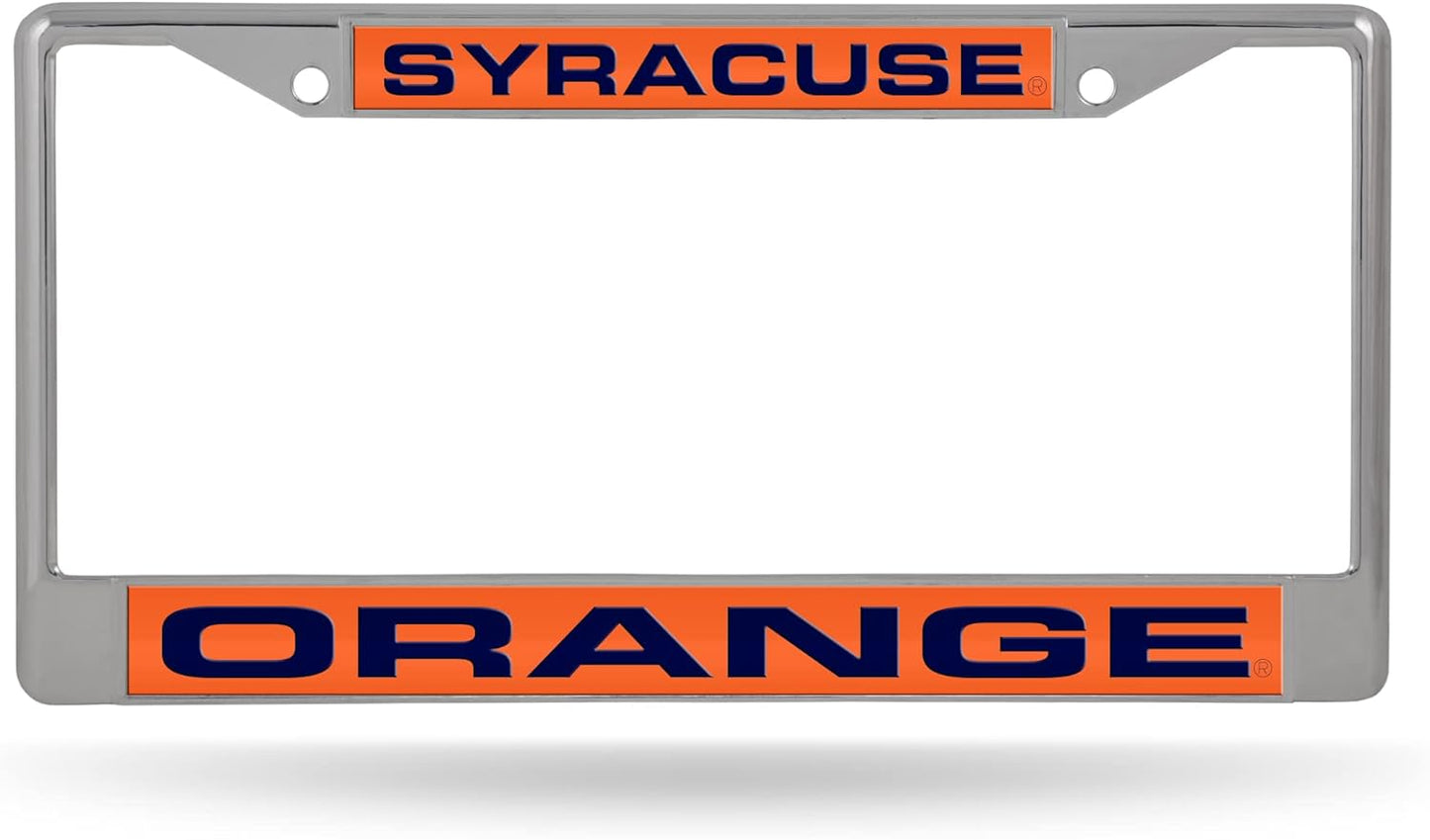 Rico Industries NCAA Unisex-Adult Laser Cut Inlaid Standard Chrome License Plate Frame