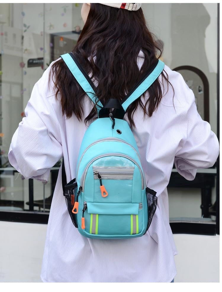 JENAGREEN Waterproof Sling Backpack Crossbody Shoulder Bag for Women Men, Crossbody Bag Casual Daypack Travel Hiking Adjustable Chest Bag