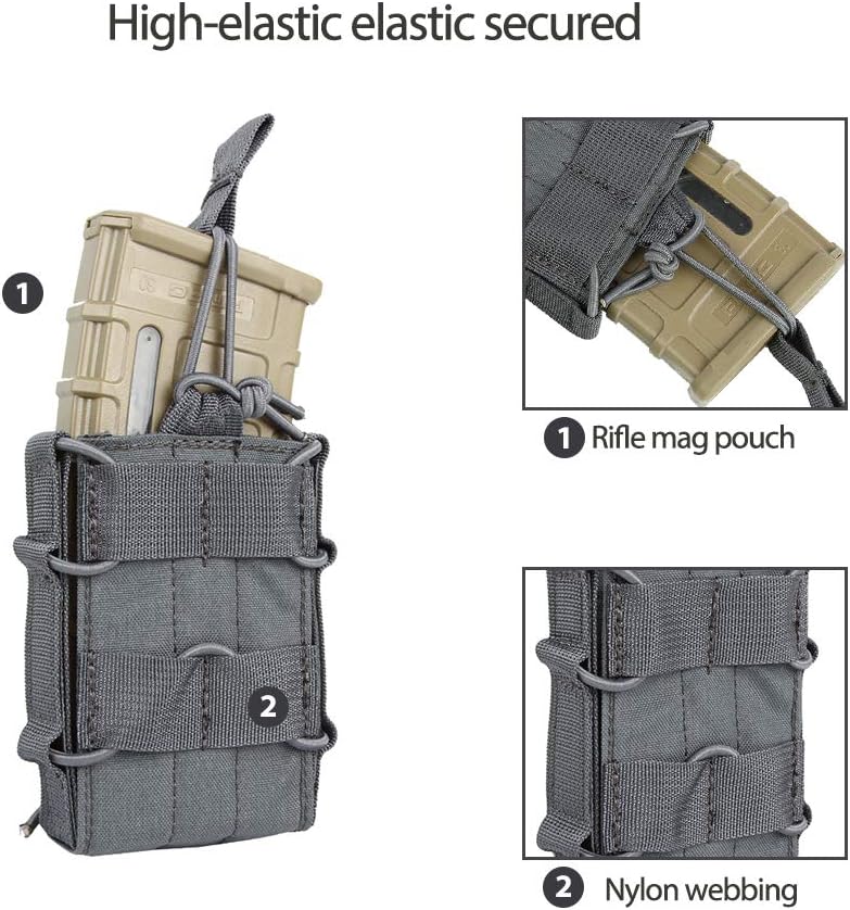 EXCELLENT ELITE SPANKER Tactical Molle Single/Double Open-Top Mag Pouch for M4 M14 M16 AR15 G36 Magazine