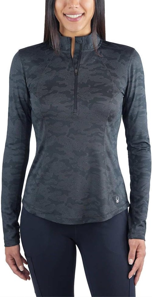 Spyder Ladies' Tech Quarter Zip Top (US, Alpha, XX-Large, Plus, Regular, Black)