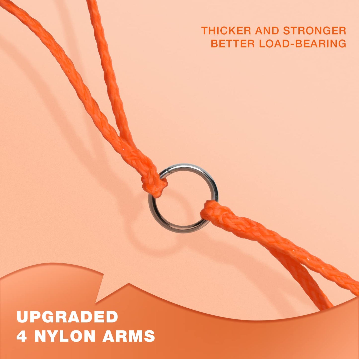 A1FISHER 4 Arm Crab Trap Harness with Durable Plastic Hooks for Sailing Fishing Red 3 Packs