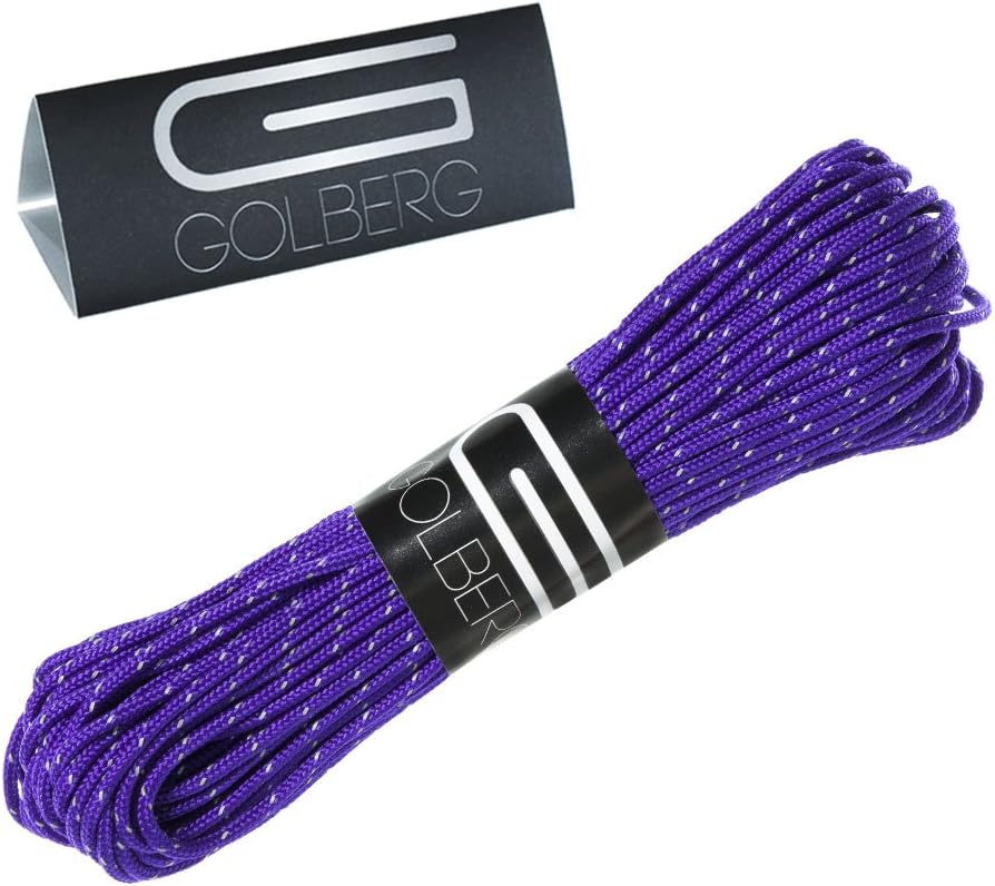 GOLBERG G 1.8mm Fluorescent Reflective 95lb Paracord – 20 Meters – Perfect for Guyline, Tent Rope, Camping, Hiking – (Reflective Neon Orange)