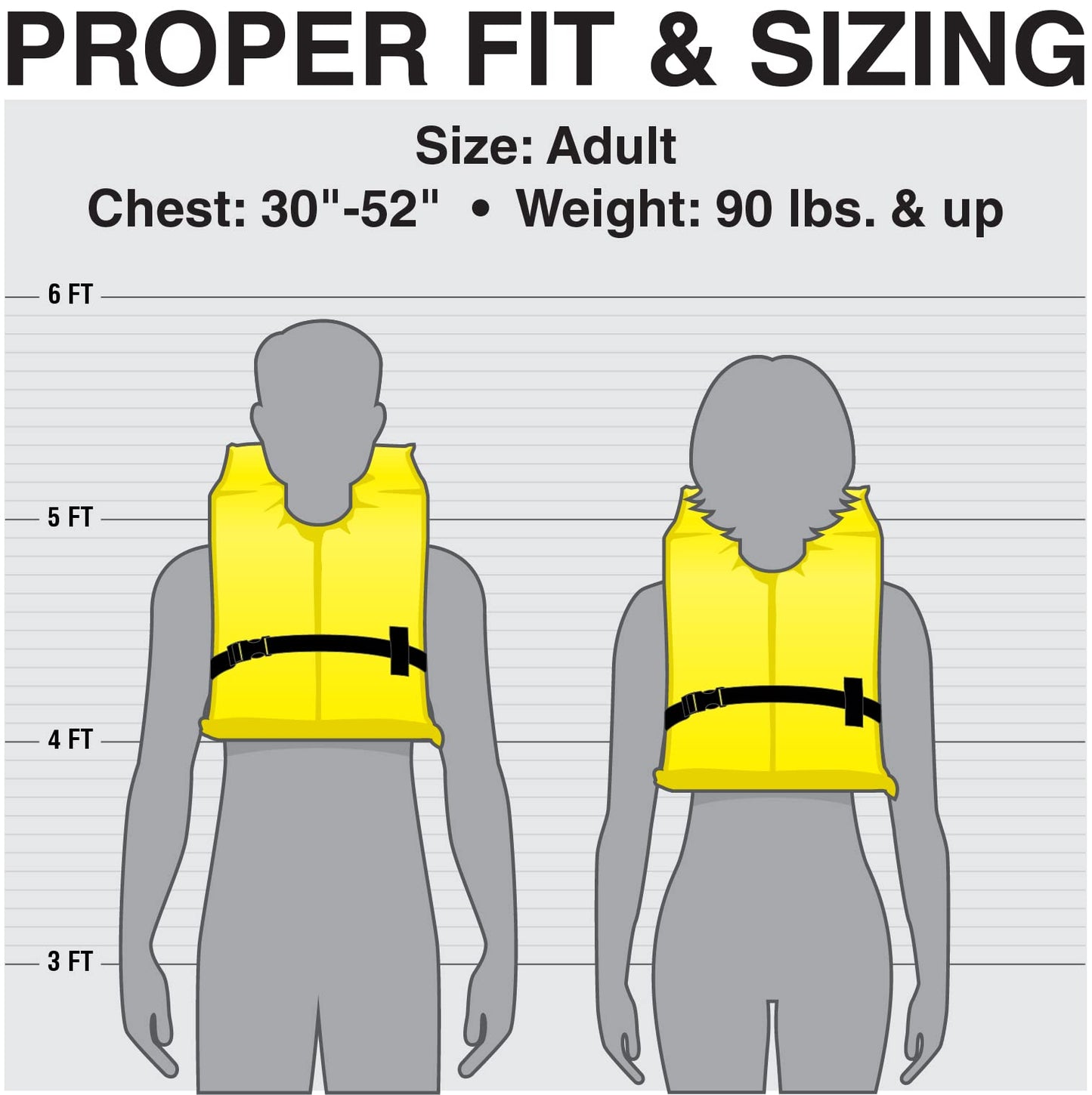 Seachoice Adult Type II Life Vest 4-Pack with Storage Bag, Yellow