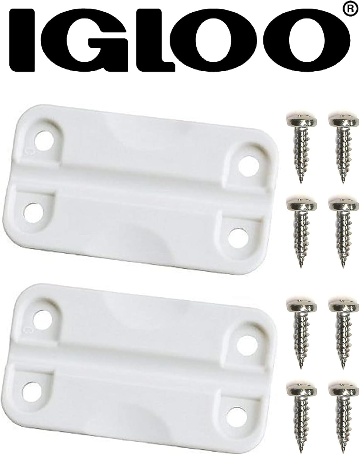 Igloo 24012 Plastic Hinges for Ice Chests (1-Pair), White, Standard Size, Contain UV Inhibitors