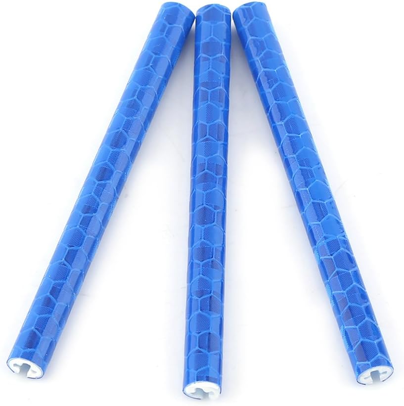 Alomejor Wheel Reflector Mount Clips for Spokes, Reflective Strips for Night Cycling Riding Safety with Warning Reflective Tube (Blue)