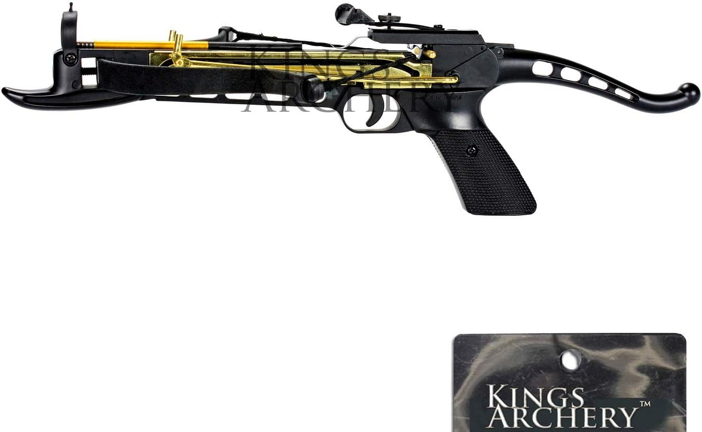 Crossbow Pistol Self Cocking 80 LBS with Adjustable Sights, Aluminum Arrow Bolts, and Safety Feature