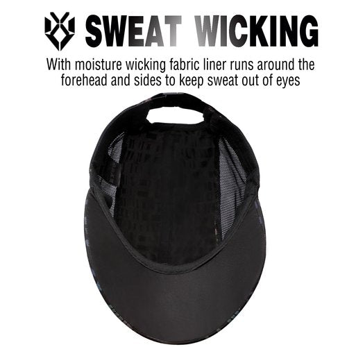 Xaanlvy Cool Sun Cap Outdoor Sport Hat Reflctive Breathable Quick Drying Unstructured Running Climbing for Men Women Black