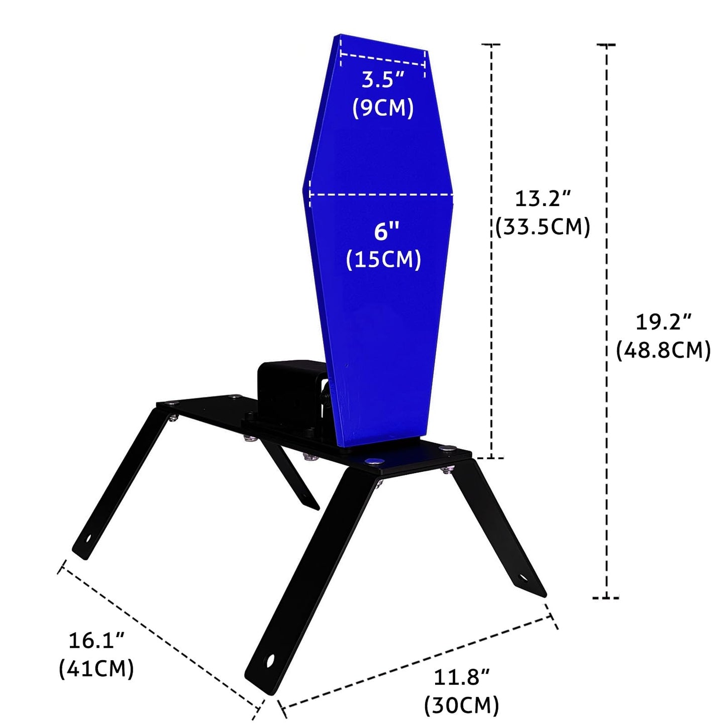 Atflbox 3/8'' AR500 Auto Reset Target, 13x6 inch Classic Popper Steel Shooting Target for Shooting Range, Suitable for Pistol, Rifle, Handgun, Shotgun, Rimfire