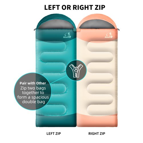 Xelaro Sleeping Bags for Adults Kids,3 Season Cold&Warm Weather Waterproof Lightweight Sleeping Bags for Camping Hiking Outdoor Travel