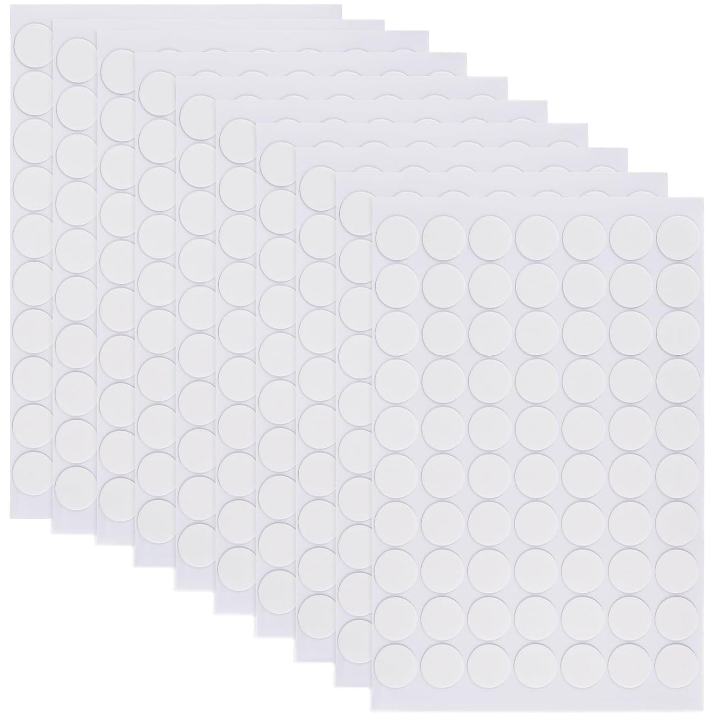700 Pcs Circle Dot Stickers Lables 3/4" White Double Sided Sticky Transparent Sticky Tack Adhesive for Office Festival Decoration
