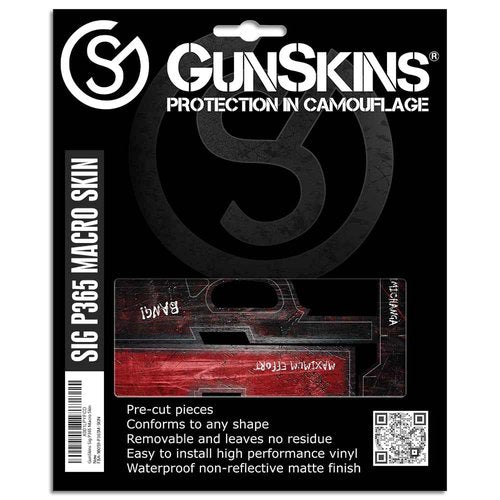 GunSkins Precut Pistol Skin for Sig Sauer P365 Macro - Compatible with Airsoft AEG BB Gun - Vinyl Wrap - Easy to Install - 100% Waterproof - Matte Finish - Made in USA - GS Hand Cannon