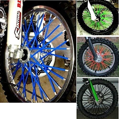 72Pcs Universal Spoke Skins Covers，Wheel Spoke Wraps Skins Pipe Trim Decoration Protector For Motorcycle Dirt Bike Yamaha Honda BMW Suzuki Kawasaki(Pink)