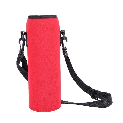 Water Bottle Holder with Strap, 8x24cm Water Bottle Carrier Bag Thermal Sleeve Water Bottle Holder, with Shoulder Strap Bottle Protection Cover for Outdoor Sports