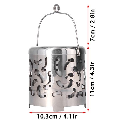 Camping Heating Cover, Outdoor Mini Warmer Cover Stainless Steel Camping Stove Portable Warming Stove Cover for Outdoor Backpackers Hiking Picnic Barbecue Camping Equipment
