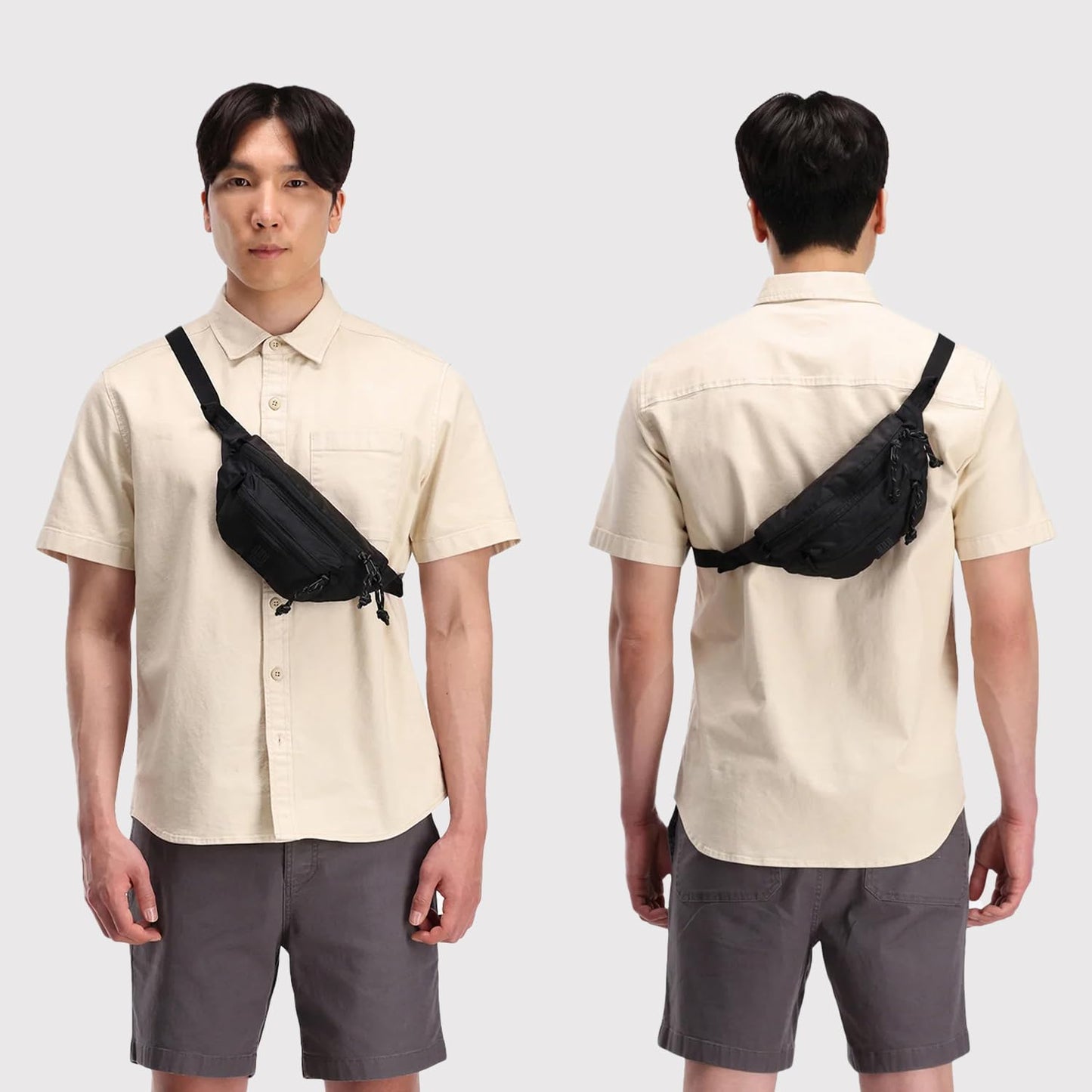 Topo Designs Mountain Waist Pack, Hip Bag, 100% Recycled Nylon Construction, 2L capacity, YKK Zips (Meteor)