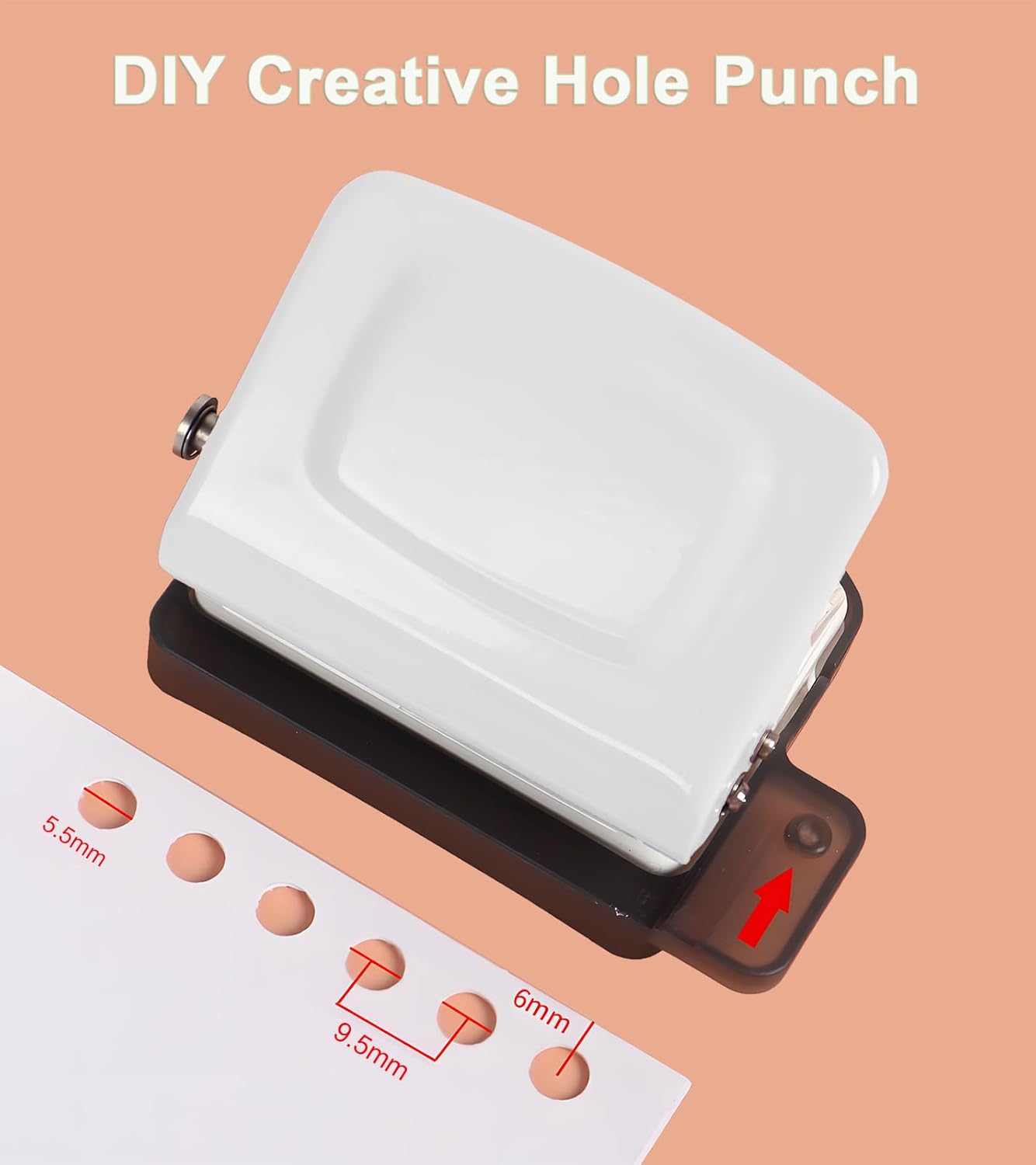 Spiral Binding Machine-Mini 6 Hole Puncher, DIY Creative Book Binder Machine for Planner, Portable A4/A5/B5 Book Loose Leaf Paper Puncher for Coil Bound- Blue
