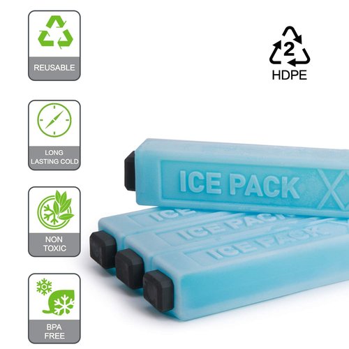 TOURIT 50-Can Insulated Rolling Cooler & 4 Set Reusable Ice Packs Bargain Perfect Combination
